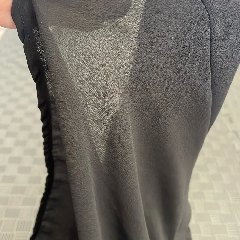 Zenana Styles black sleeveless blouse size medium partially sheer